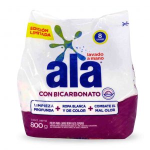 ALA POLVO LAVADO MANO C/BICARB. 800gr.