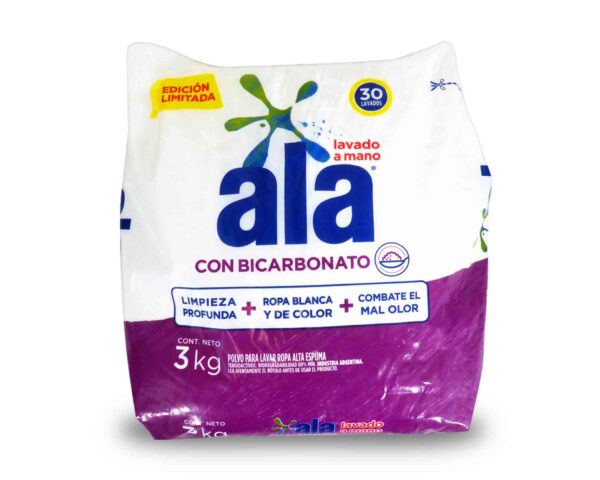 ALA POLVO LAVADO MANO C/BICARB.3kg.