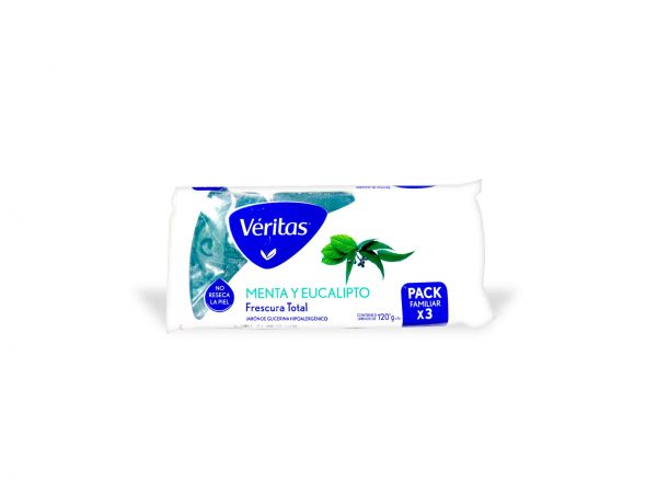 JABON VERITAS GLICERINA MENT/EUC 3x120 gr.