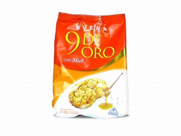 GALLETITAS 9 DE ORO AVENA C/MIEL 120gr.