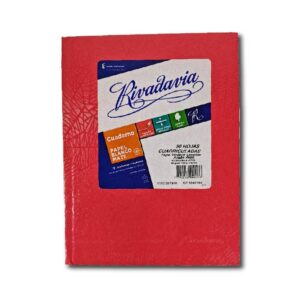 CUADERNO RIVADAVIA CUAD.LAV.ROJO 50h.