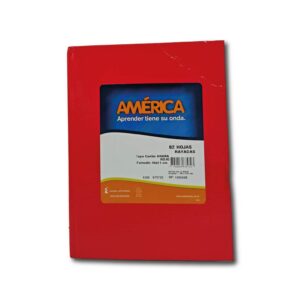 CUADERNO AMERICA T/C RAY.82h. ROJO