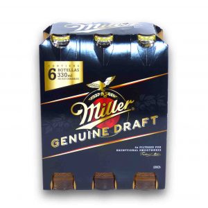 CERVEZA MILLER BOT.PACK 6x330ml.
