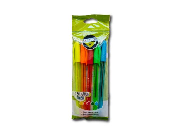 BOLIGRAFO PIZZINI SPACIO SURTIDOS X5