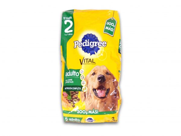 ALIMENTO PEDIGREE AD.CARNE/VEGETAL.3kg.