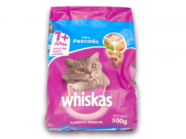 ALIMENTO GATO WHISKAS PESCADO 500gr.