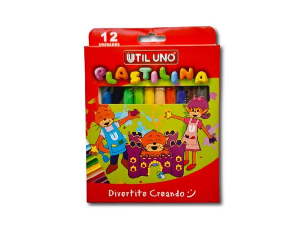 PLASTILINA UTIL UNO COLORES 12u.