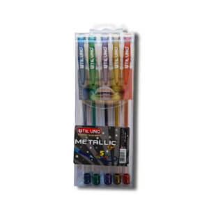 BOLIGRAFO UTIL UNO GEL METALLIC 5u.
