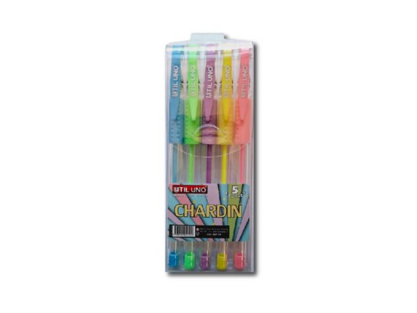 BOLIGRAFO UTIL UNO GEL PASTEL CHARDIN 5u.