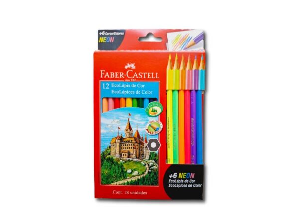ECOLAPICES FABER COL.12 UNID+ 6 NEON