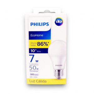 LAMPARA PHILIPS ECOHOM.7W E27/3000K.CAL.